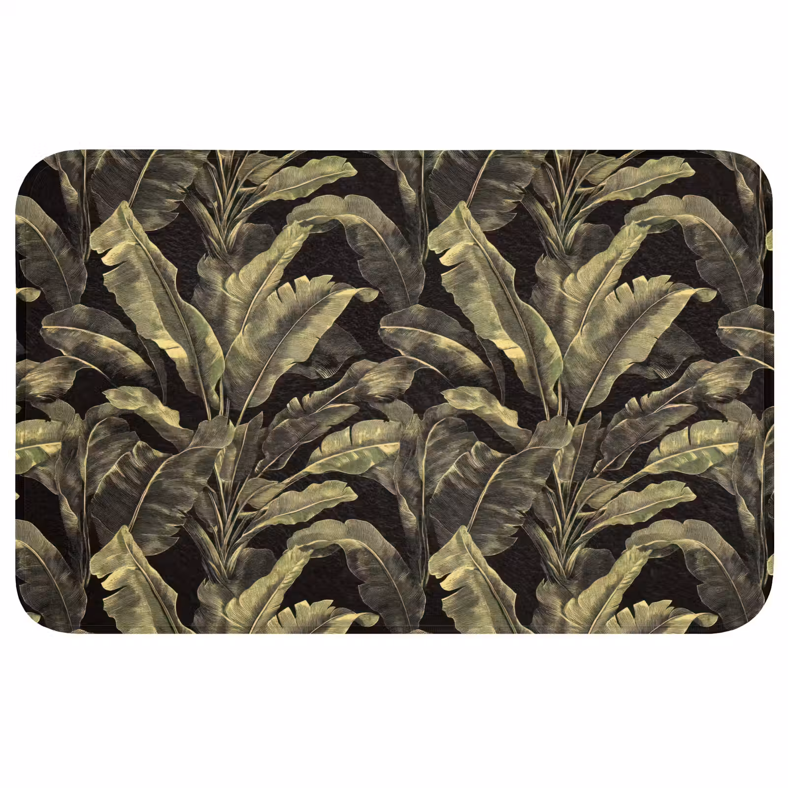 Badmat - Botanisch - Bladeren - Groen — 1