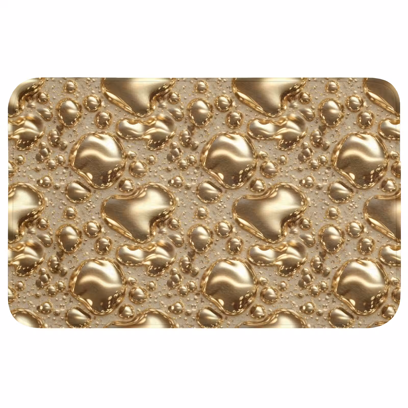 Badmat - Druppels - Organisch - Goud — 1