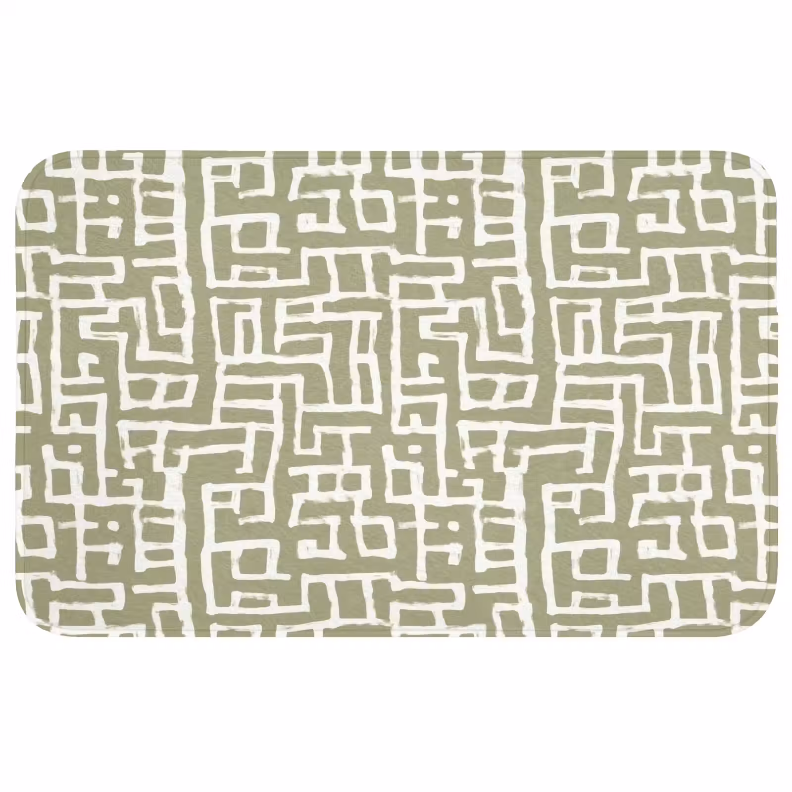 Badmat - Grafisch - Patroon - Groen — 1