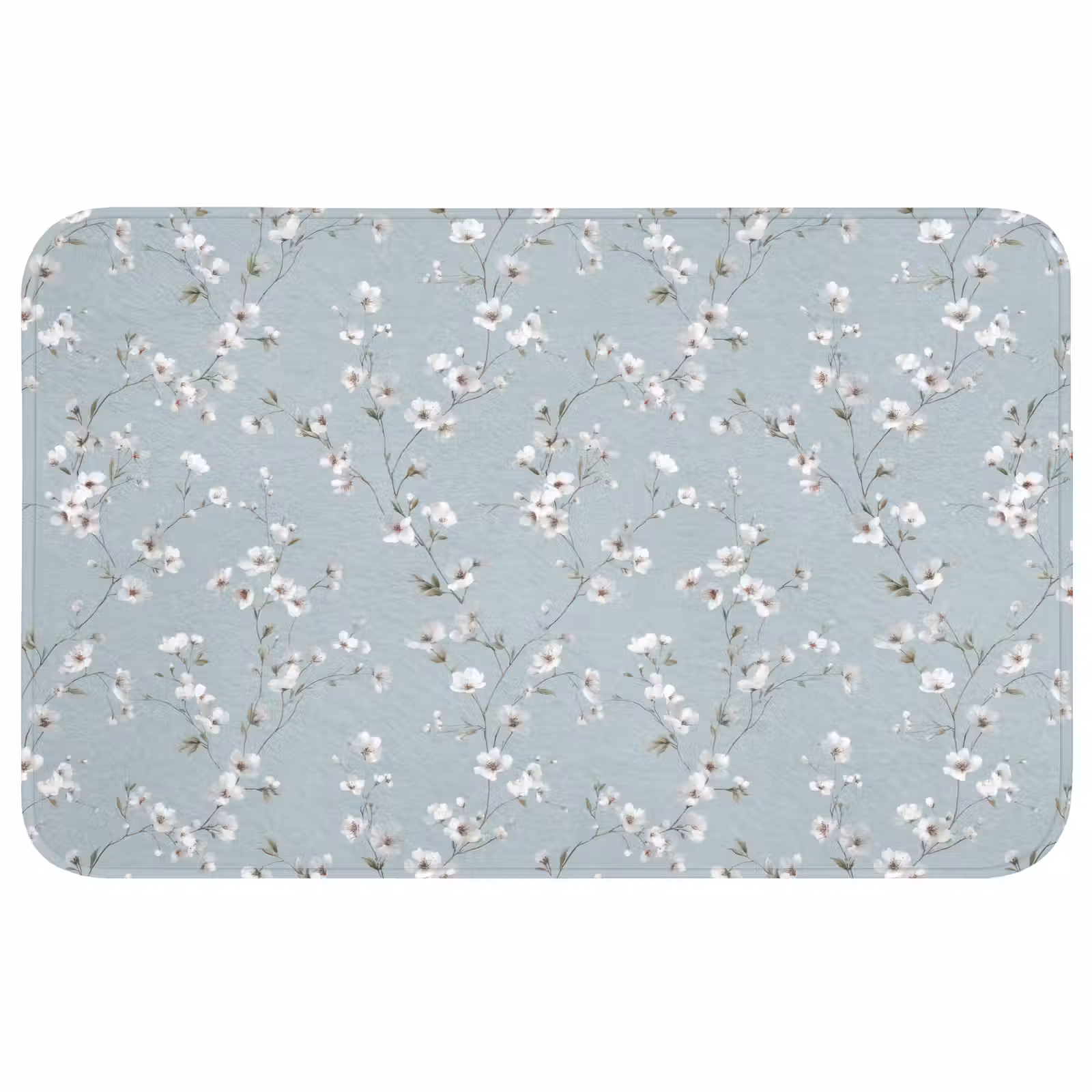 Badmat - Klassiek - Bloemen - Blauw — 1