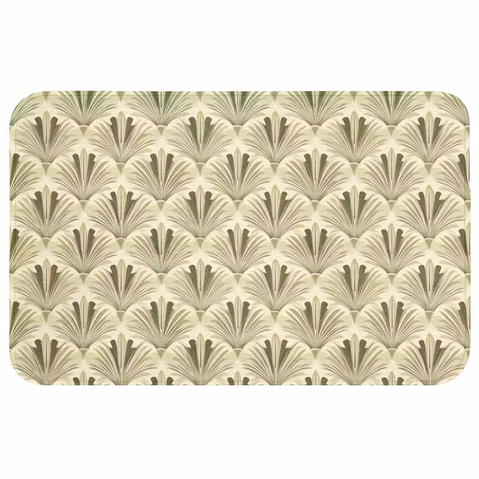 Badmat - Klassiek - Waaier - Groen — 1