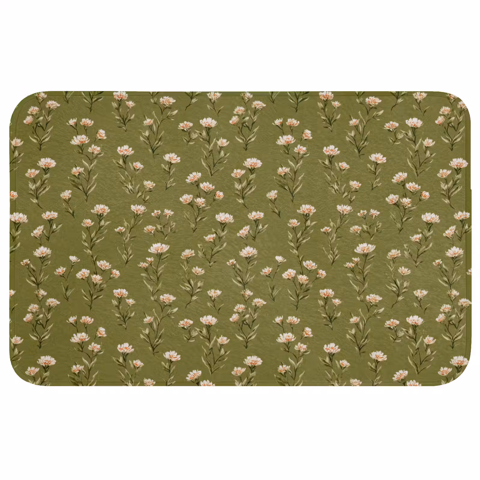 Badmat - Landelijk - Bloemen - Groen — 1