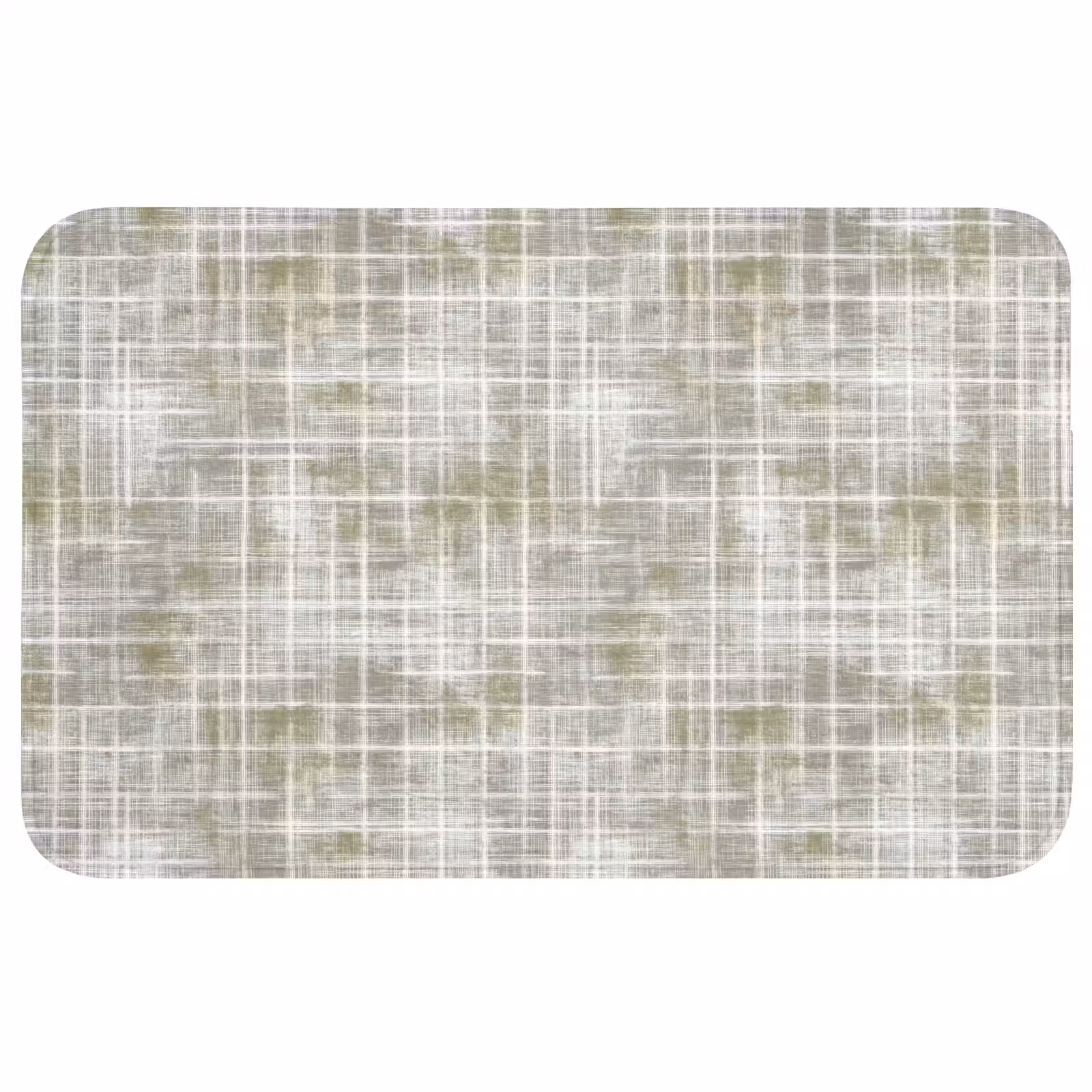 Badmat - Linnen - Patroon - Groen — 1