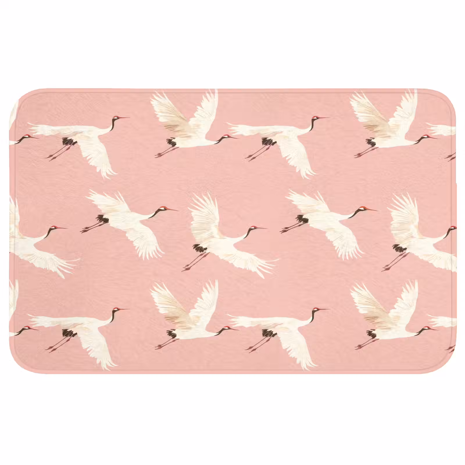 Badmat - Modern - Kraanvogels - Roze — 1