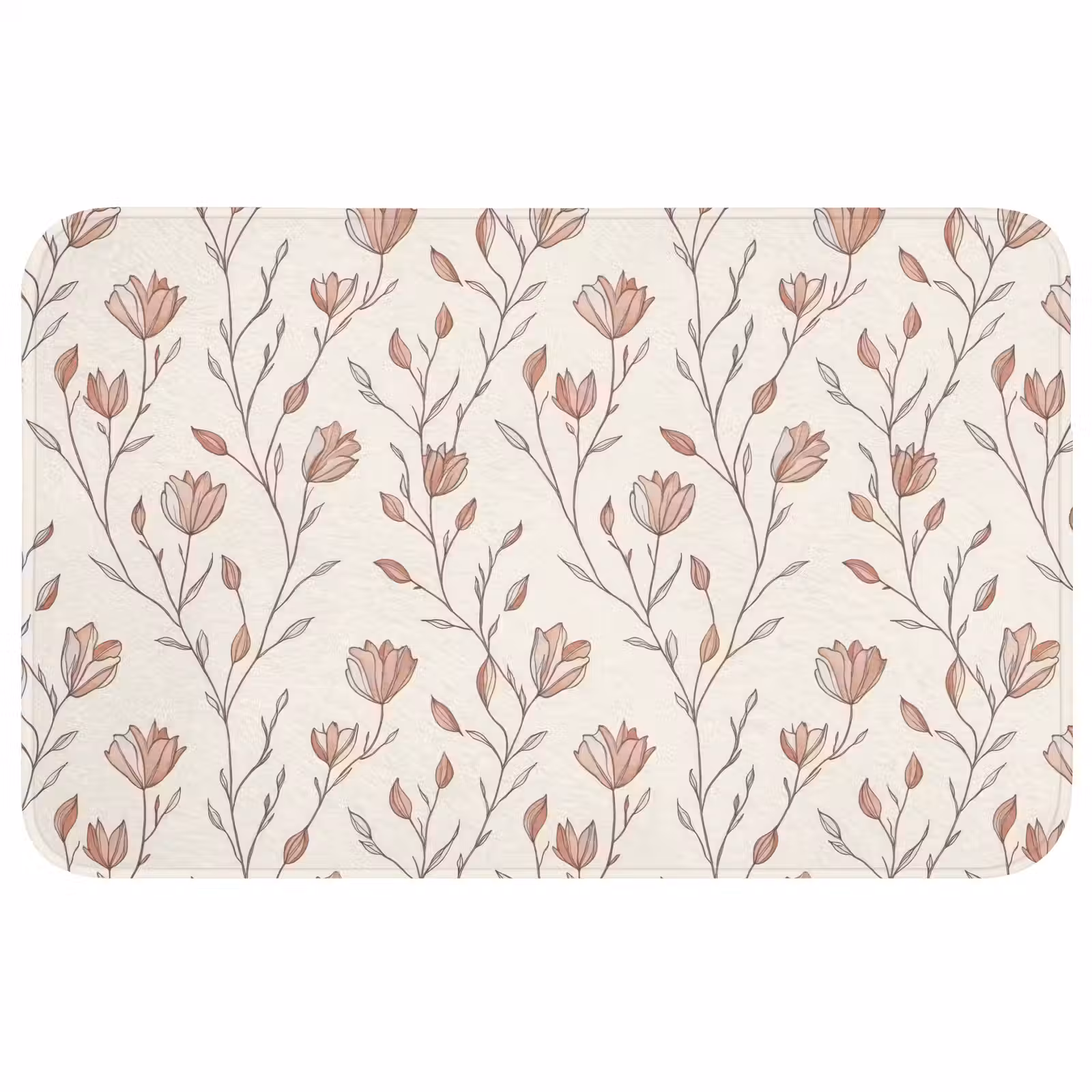 Badmat - Patroon - Klassiek - Roze — 1
