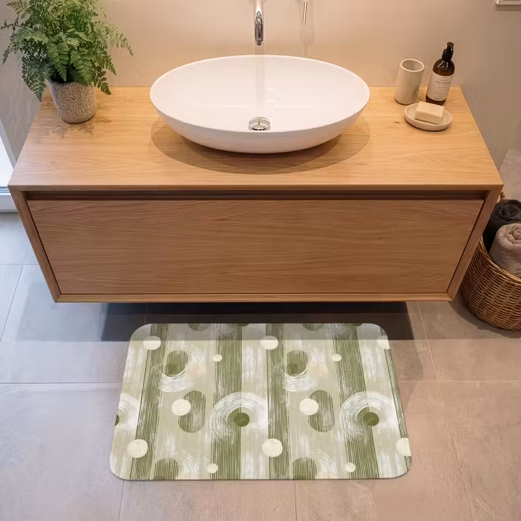 Badmat - Artistiek - Modern - Groen — 2