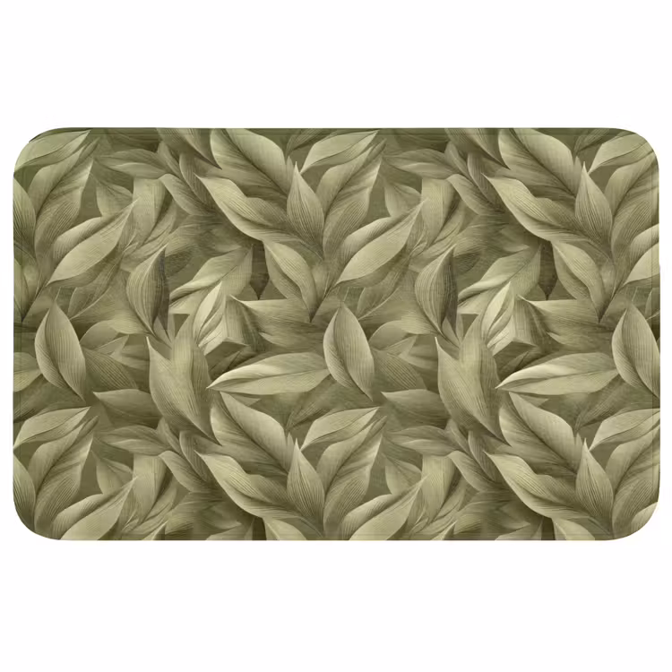 Badmat - Bladeren - Modern - Groen — 1