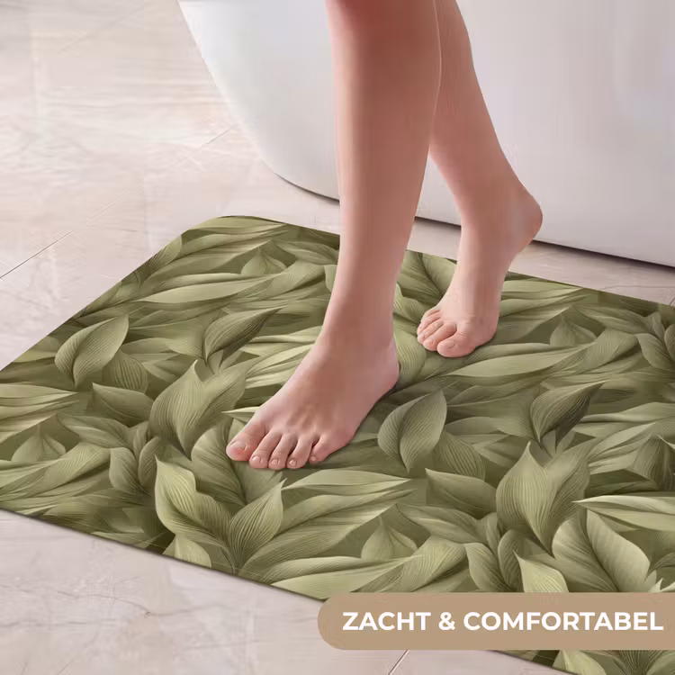 Badmat - Bladeren - Modern - Groen — 5