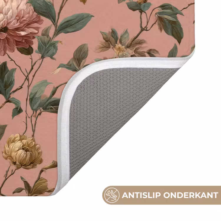 Badmat - Bloemen - Klassiek - Roze — 3