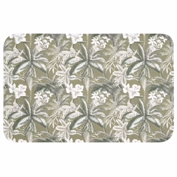 Badmat - Botanisch - Bloemen - Groen — 1