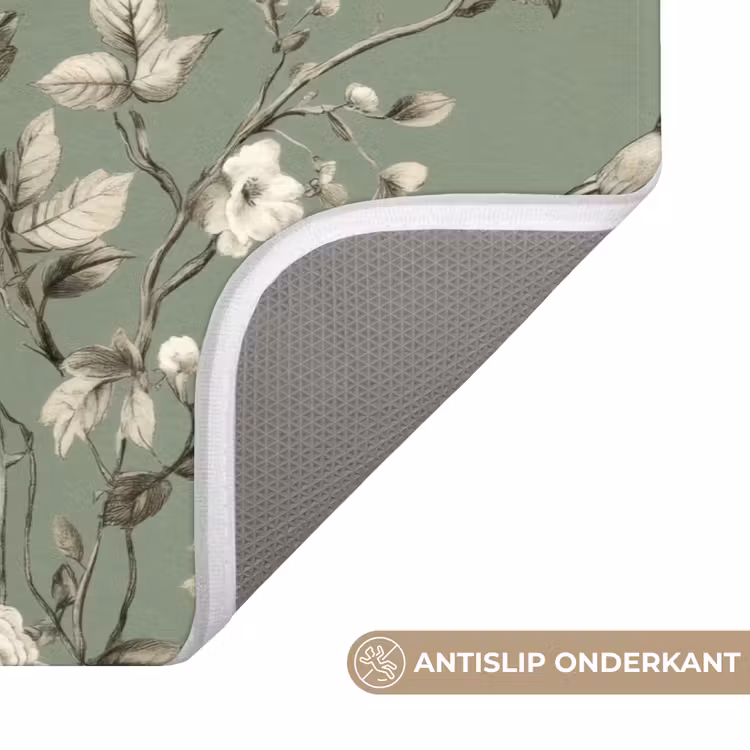 Badmat - Botanisch - Vogels - Groen — 3