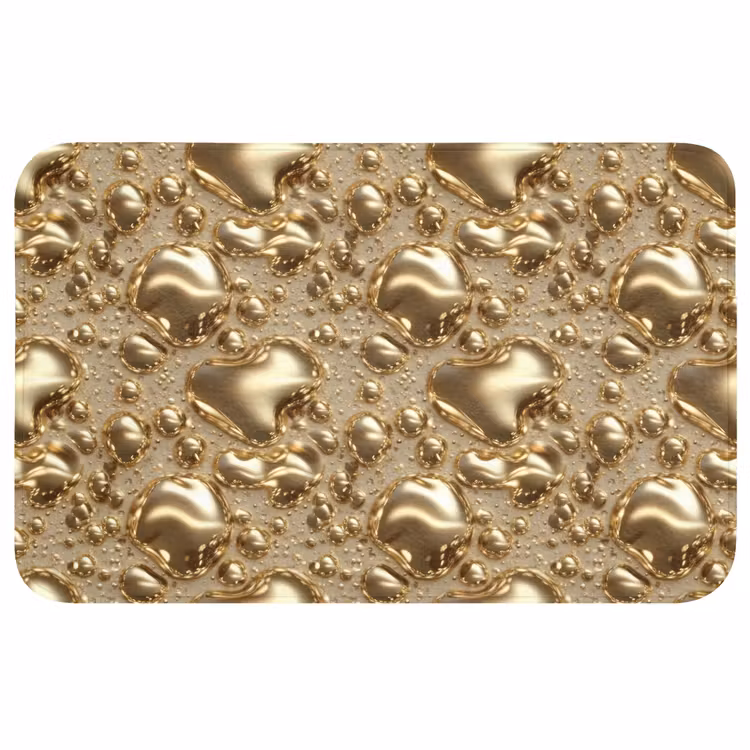 Badmat - Druppels - Organisch - Goud — 1