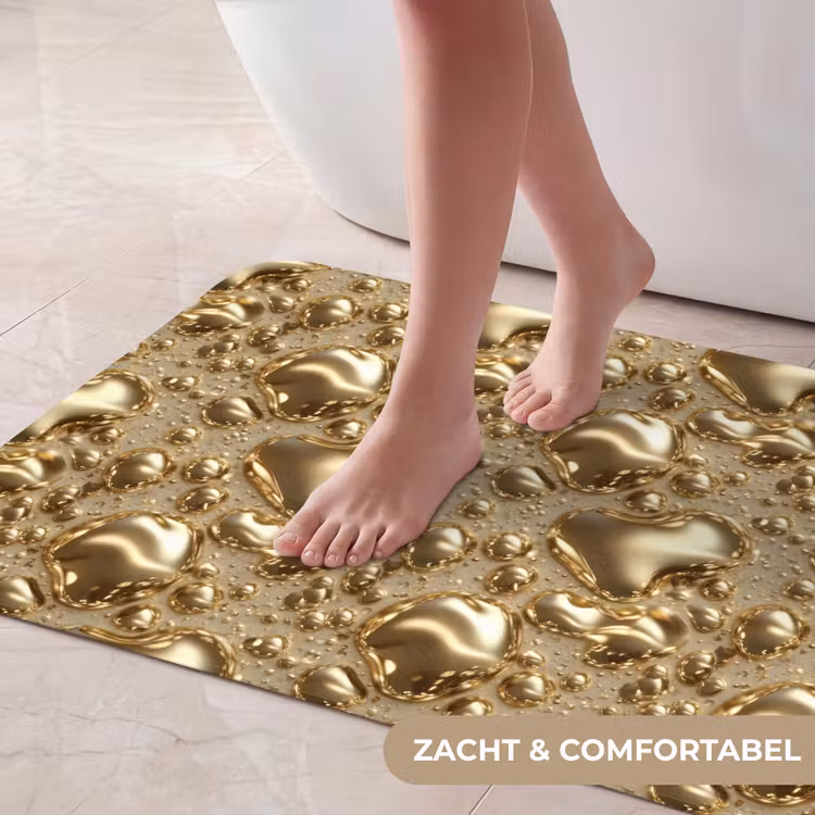 Badmat - Druppels - Organisch - Goud — 5