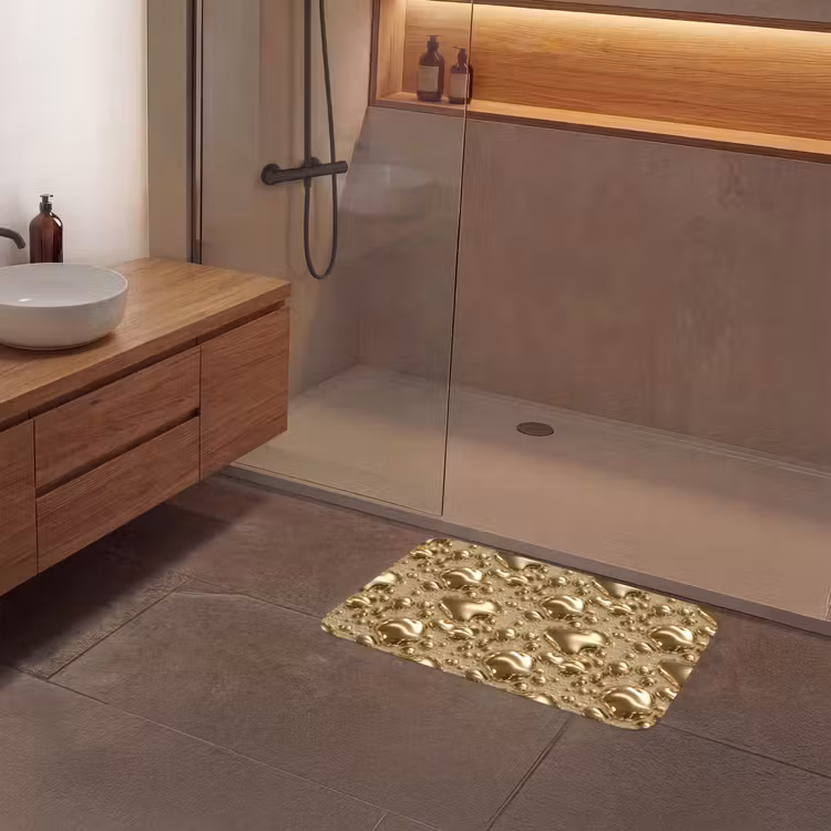 Badmat - Druppels - Organisch - Goud — 6
