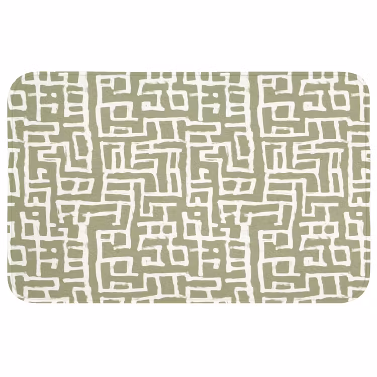 Badmat - Grafisch - Patroon - Groen — 1