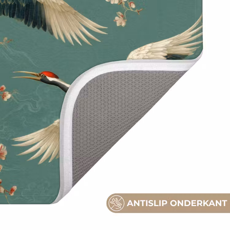 Badmat - Kersenbloesem - Kraamvogels - Groen — 3