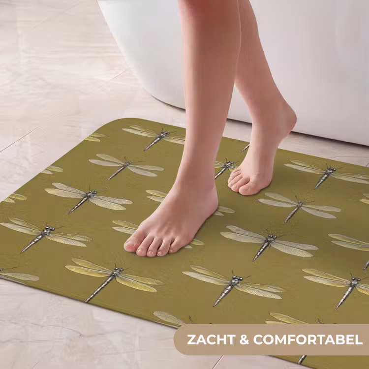 Badmat - Libellen - Patroon - Groen — 5