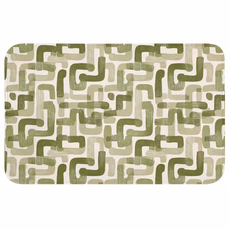 Badmat - Modern - Grafisch - Groen — 1