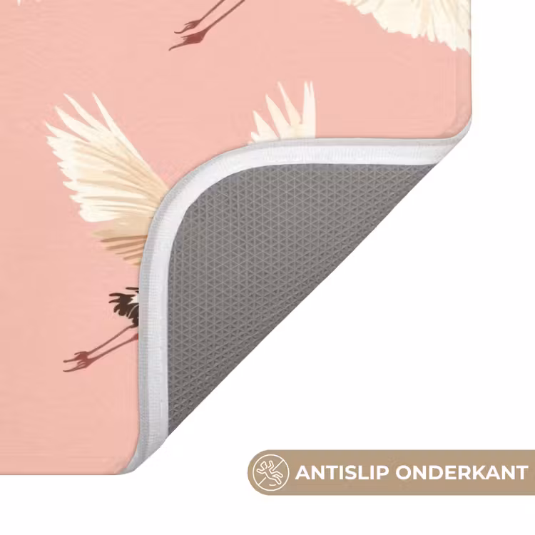 Badmat - Modern - Kraanvogels - Roze — 3