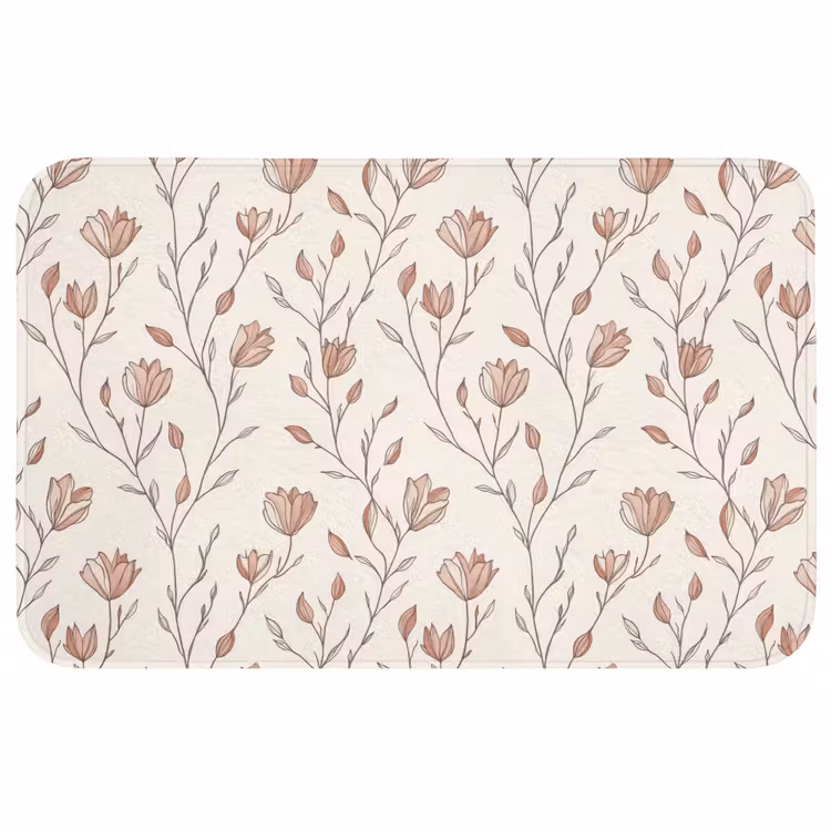 Badmat - Patroon - Klassiek - Roze — 1
