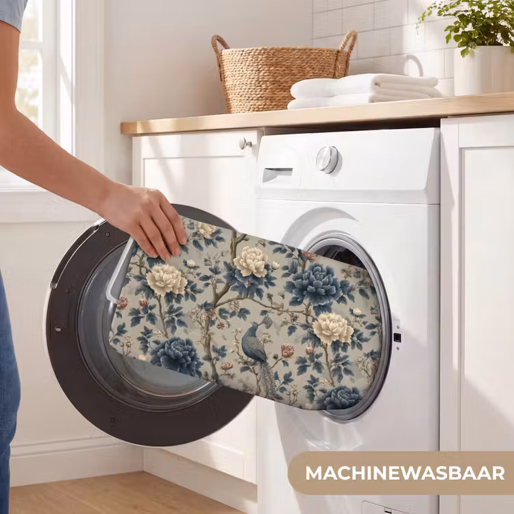 Badmat - Pauw - Bloemen - Blauw — 7