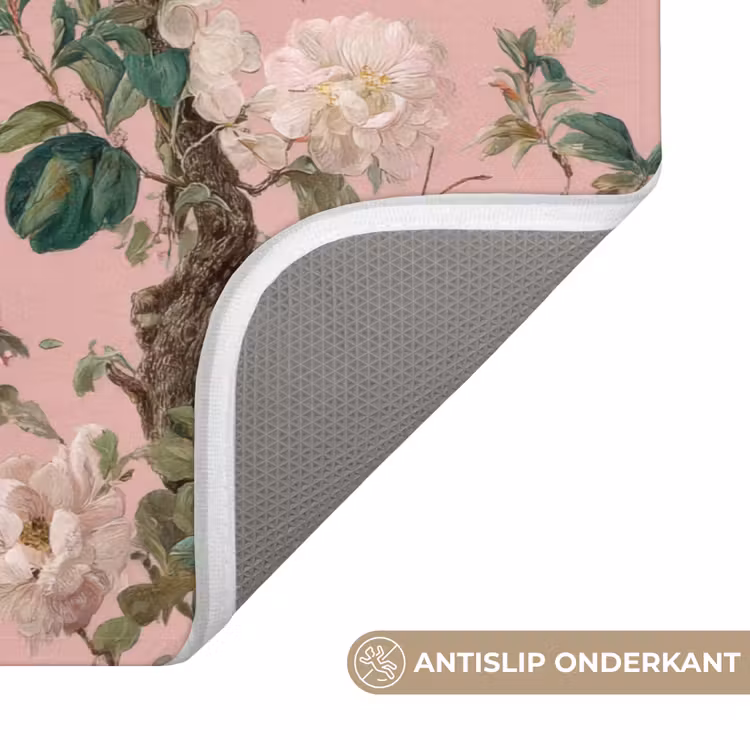 Badmat - Pioenrozen - Botanisch - Vogel — 3