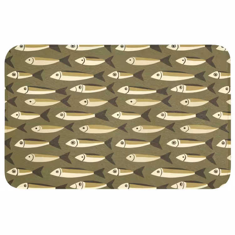 Badmat - Vis - Patroon - Groen — 1