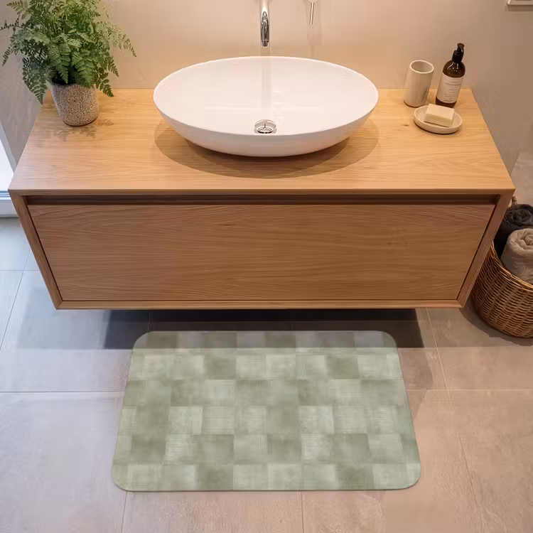 Badmat - Vlakken - Rustiek - Groen — 2