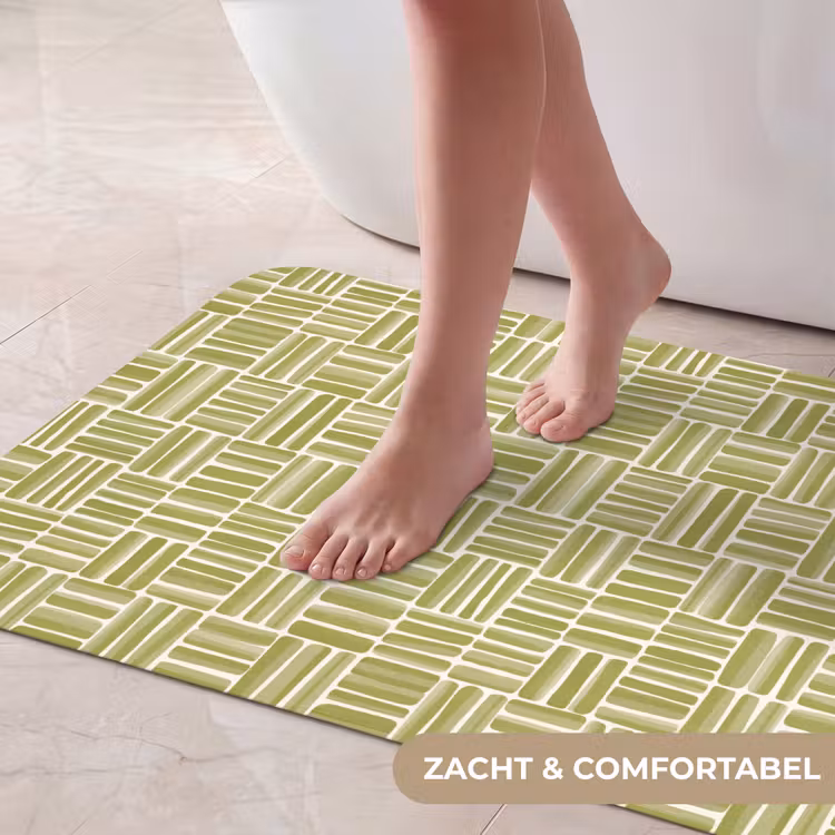 Badmat - Vlecht - Patroon - Groen — 5