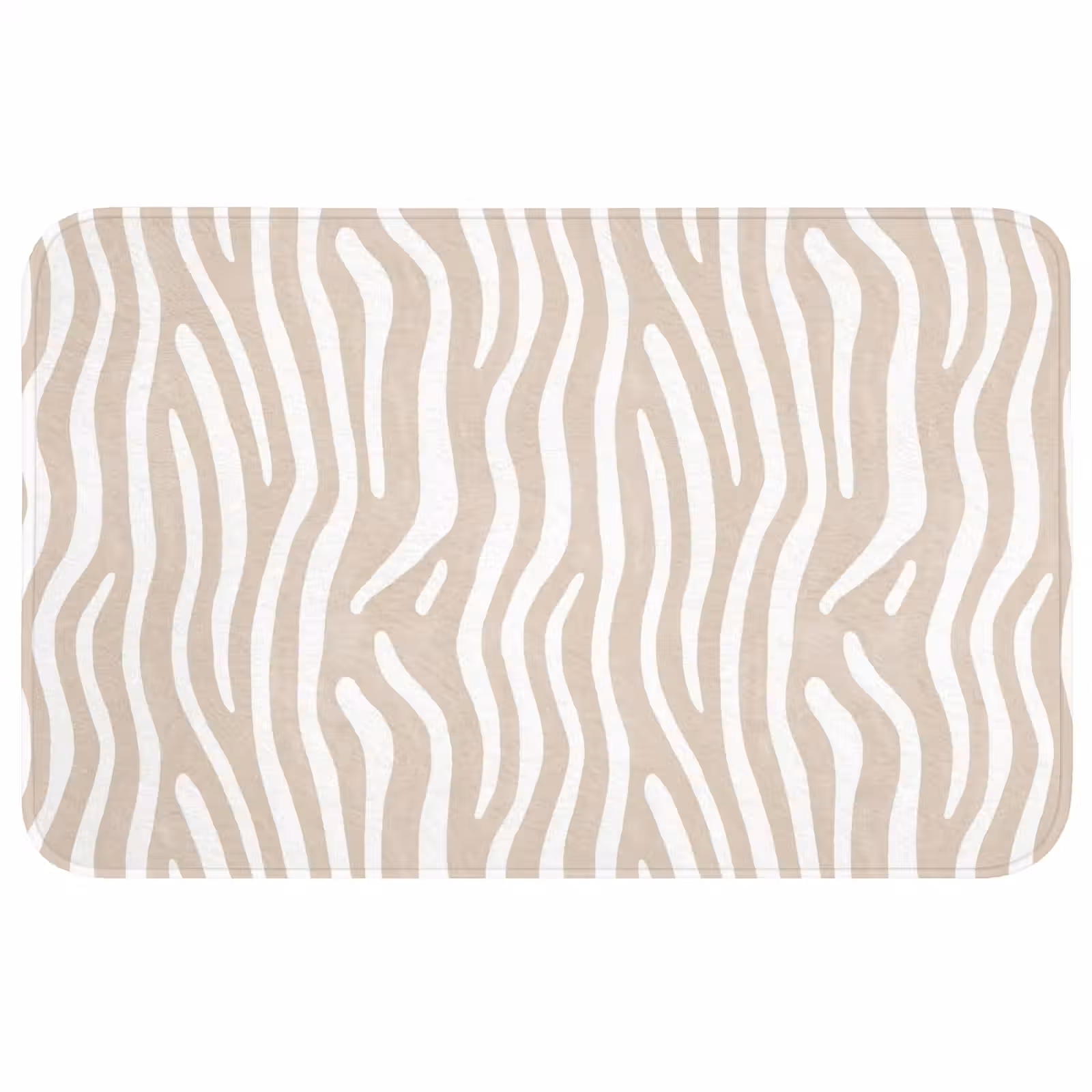 Badmat - Abstract - Zebra - Beige — 1