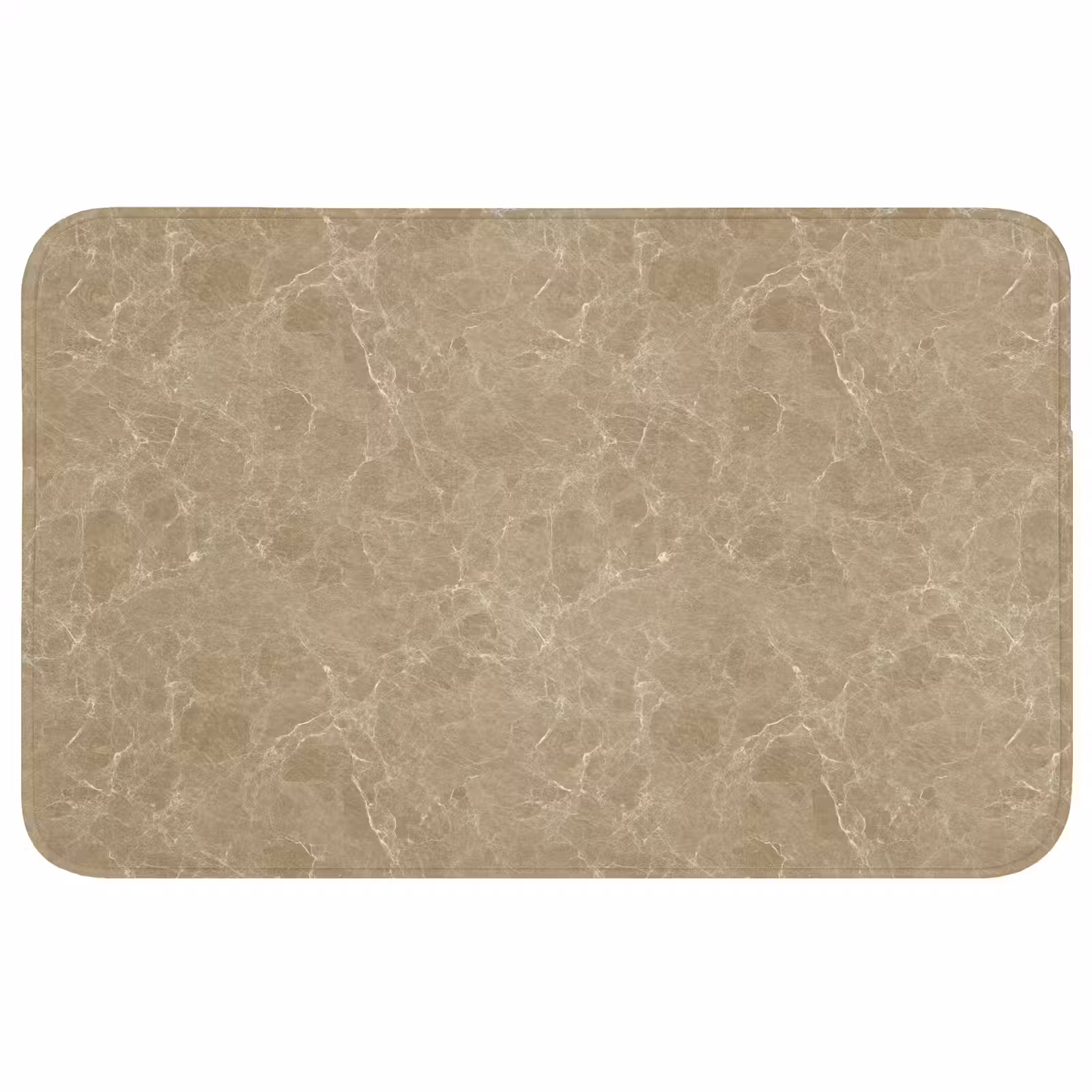 Badmat - Beige - Marmer - Witte aders — 1
