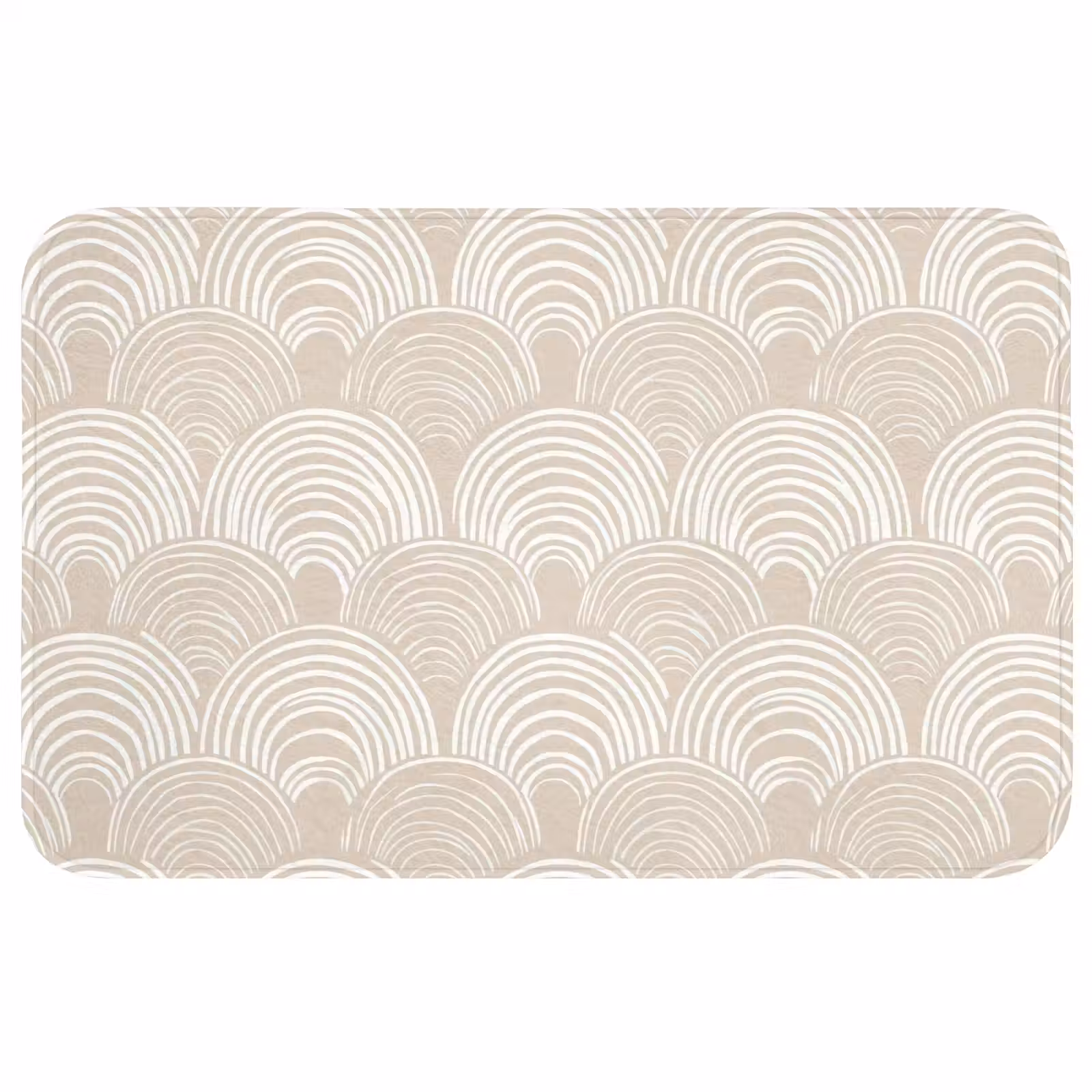 Badmat - Golven - Structuur - Beige — 1