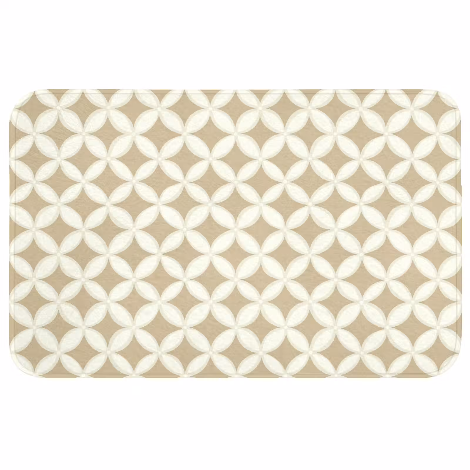 Badmat - Symmetrisch - Motief - Beige — 1