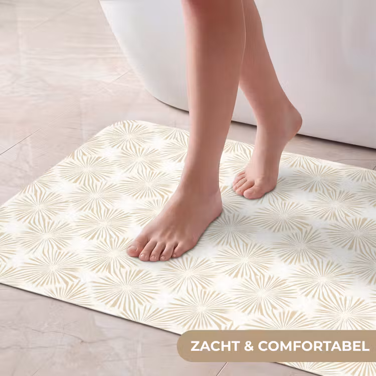 Badmat - Abstract - Motief - Beige — 5
