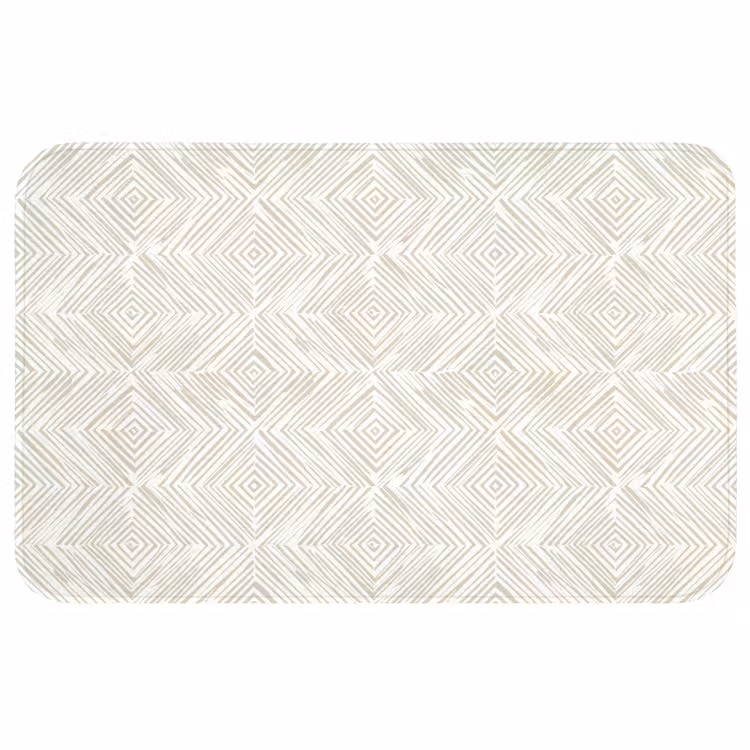 Badmat - Abstract - Ruiten - Beige — 1