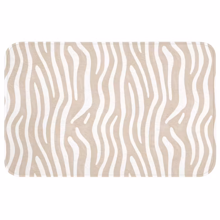 Badmat - Abstract - Zebra - Beige — 1