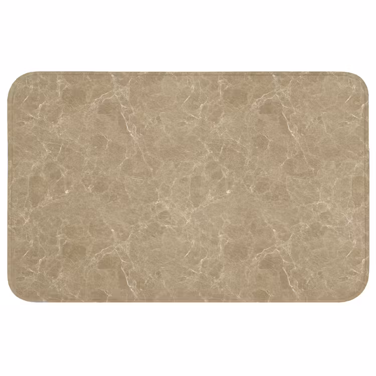 Badmat - Beige - Marmer - Witte aders — 1