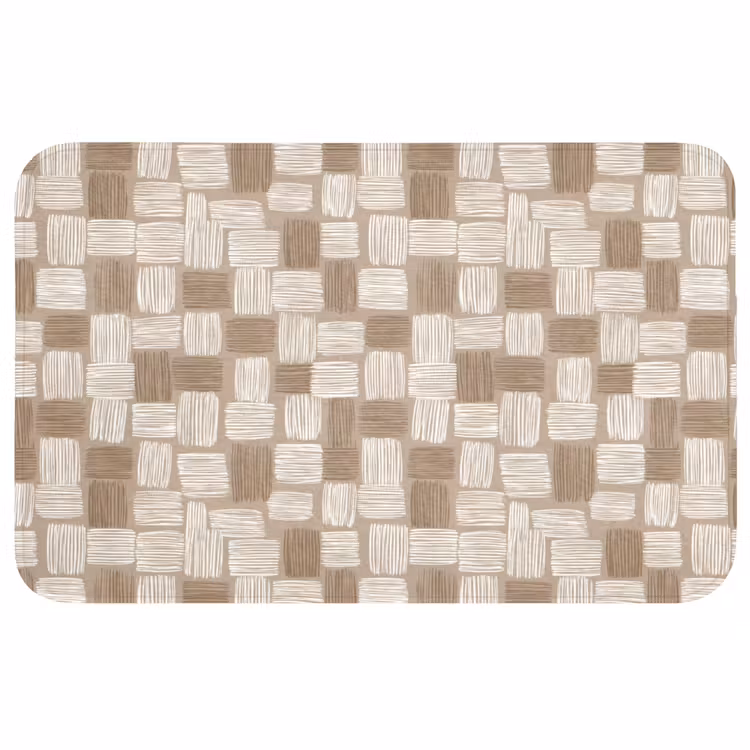 Badmat - Blok - Patroon - Bruin — 1