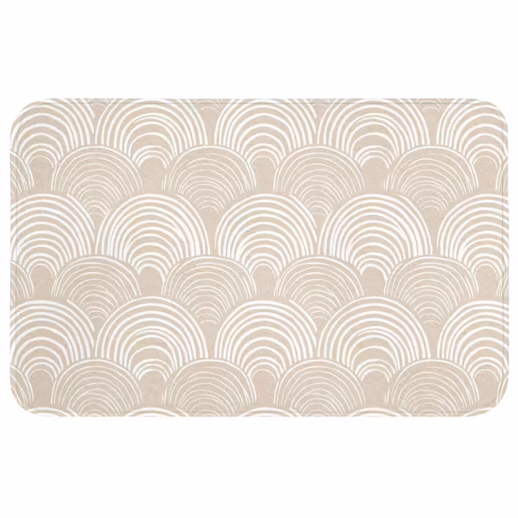 Badmat - Golven - Structuur - Beige — 1