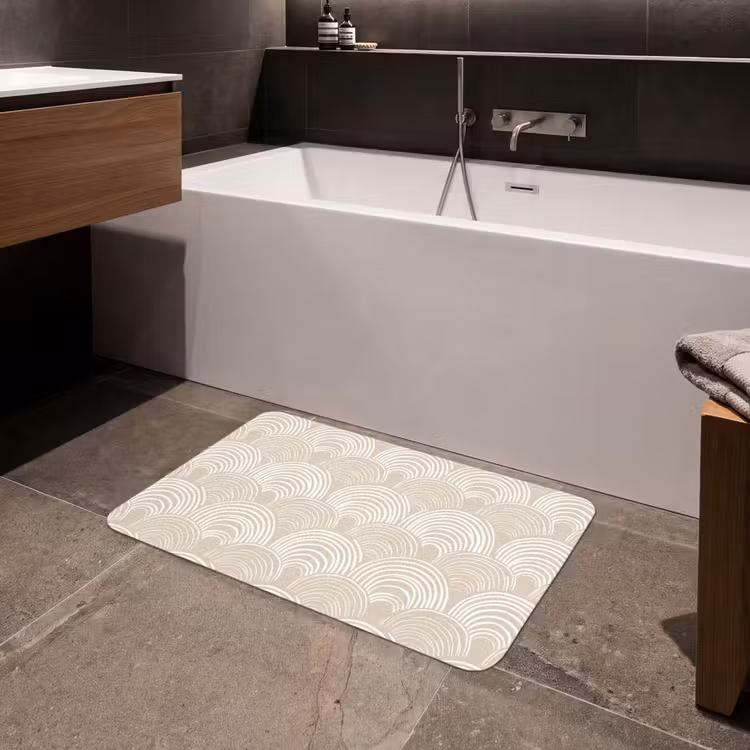 Badmat - Golven - Structuur - Beige — 4