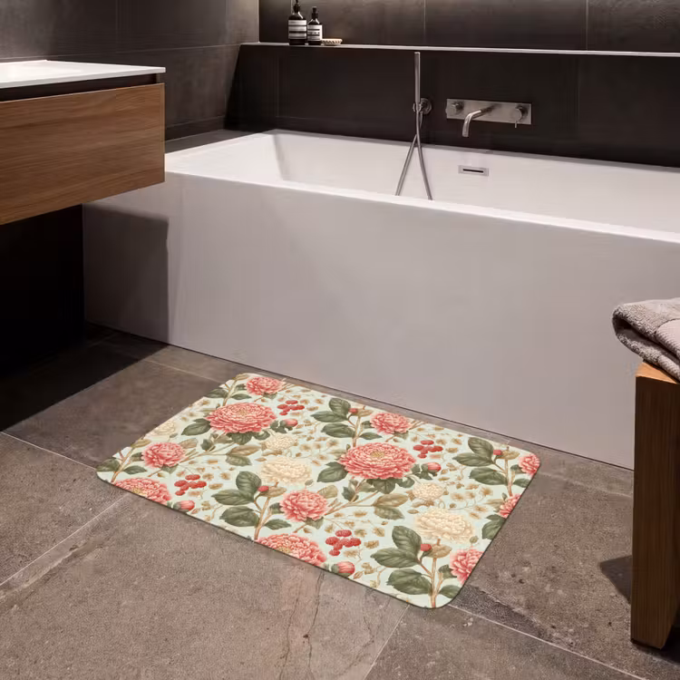 Badmat - Klassiek - Botanisch - Veelkleurig — 4