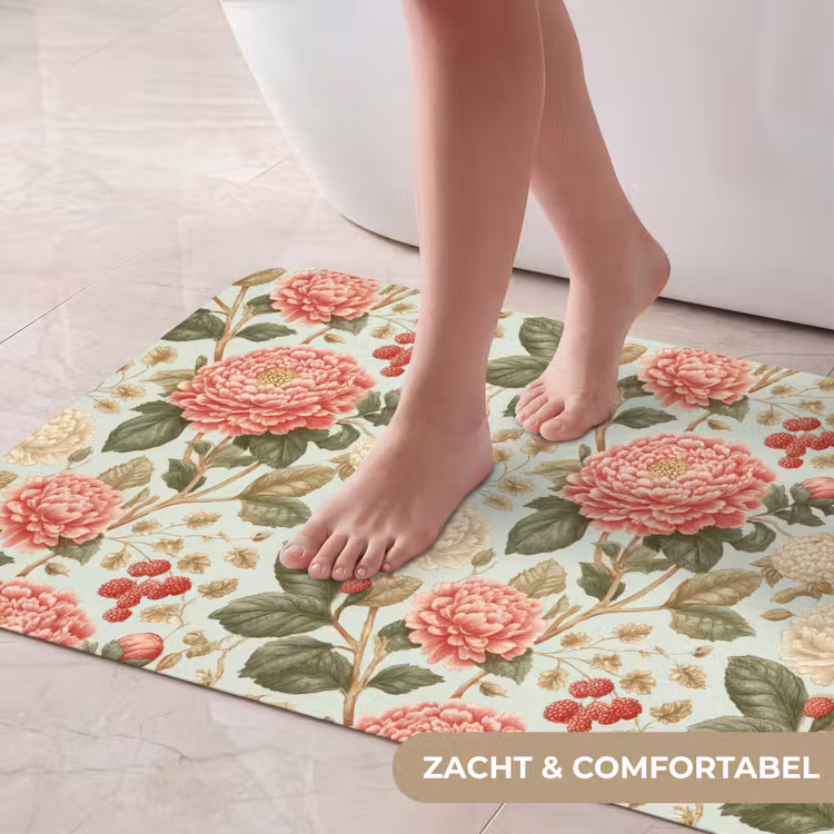 Badmat - Klassiek - Botanisch - Veelkleurig — 5