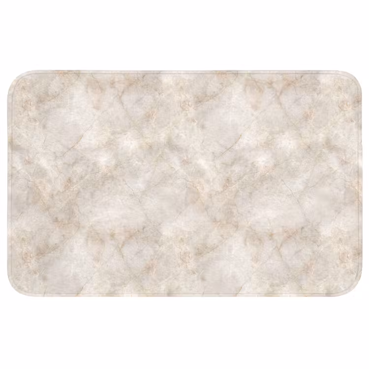 Badmat - Lichtbeige - Goudbruine Nerven - Marmer — 1