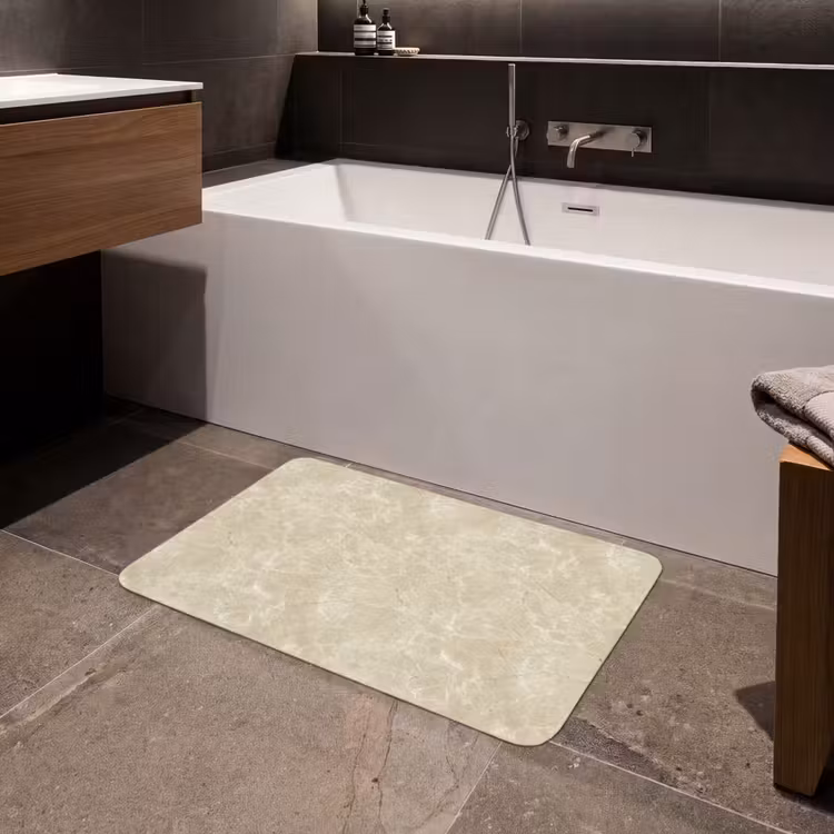 Badmat - Lichtbeige - Marmer - Diffusie adering — 4