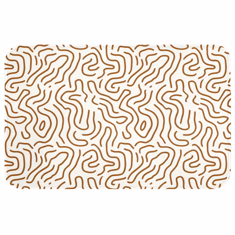 Badmat - Minimalistisch - Patroon - Terracotta — 1