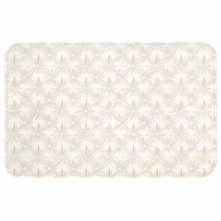 Badmat - Patroon - Bloemen - Beige — 1