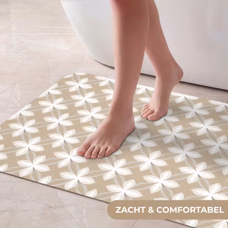 Badmat - Patroon - Symmetrisch - Beige — 5