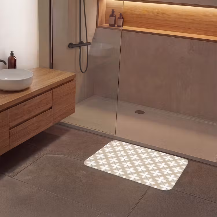 Badmat - Patroon - Symmetrisch - Beige — 6
