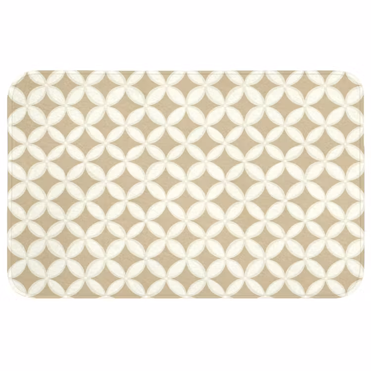 Badmat - Symmetrisch - Motief - Beige — 1