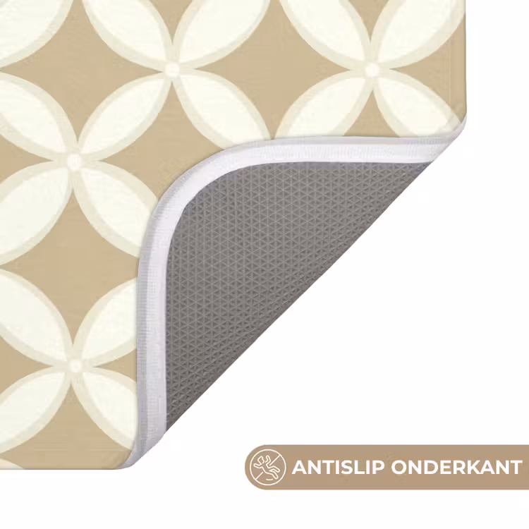 Badmat - Symmetrisch - Motief - Beige — 3